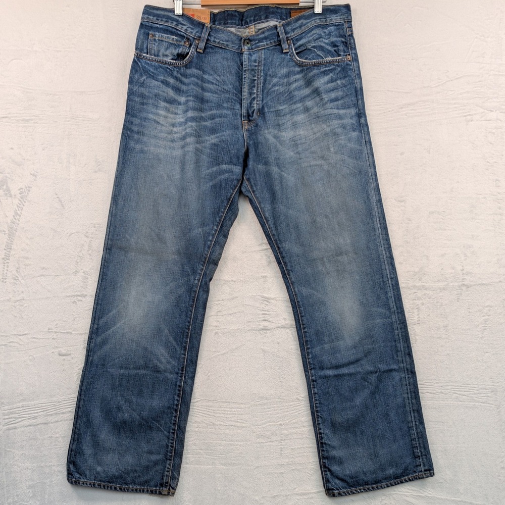VTG Gap Jeans Men 38x32 Blue Boot Fit Ghost Rider Wash Indie Sleaze Workwear Y2K
